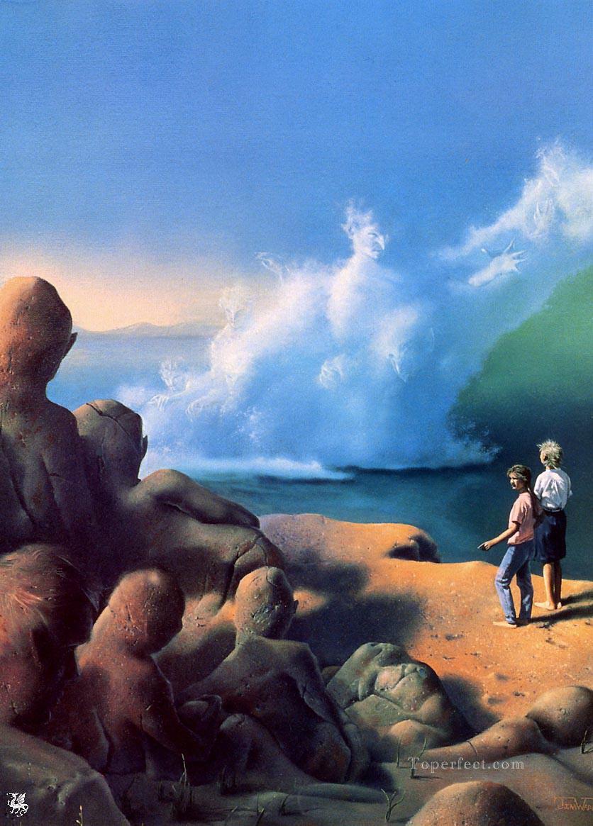 描かれた世界 陸と海のファンタジー油絵